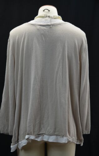 CWC Coldwater Creek VTG Cardigan open sweater light fine knit top L/S Sz 2X NEW - Picture 4 of 6