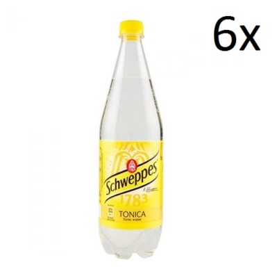 6x Schweppes tonica getönten Lemonade PET 1 Lt erfrischend 