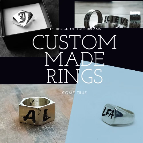 Custom Design Silver Rings - Men Rings - Women Rings - Made to order