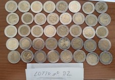 LOTTO STOCK PEZZI 40  MONETE EURO DA  2 €  EURO VENDITA SOLO A BLOCCO LOTTO 02