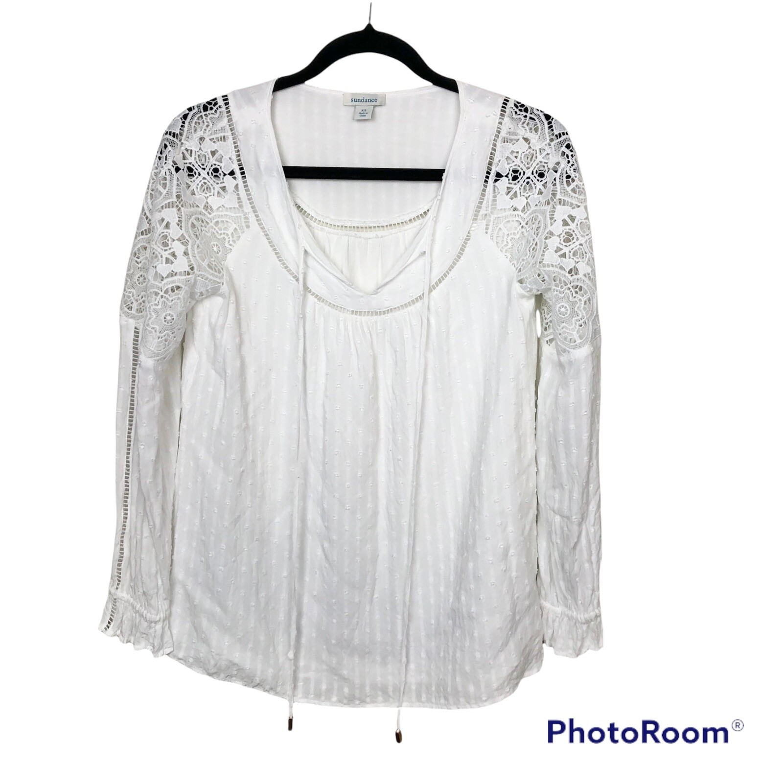 SUNDANCE CATALOG Poet Sleeve Peasant Top Tunic Blouse… Gem