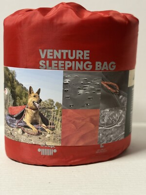New Jeep Venture Sleeping Bag Dog Bed, Colorado Red, Large Large, Red