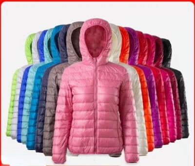 Packable Women's Jacket Duck Down Coat Ultralight Hoodie Short Puffer Coat