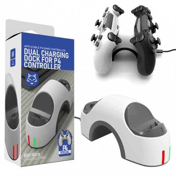 Base carga dual compatible para Sony Play Station 4 PS4 cargador mando mando