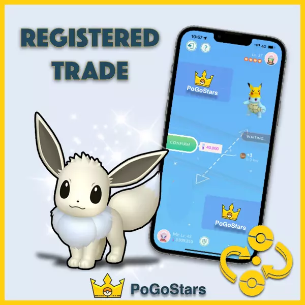 🥇Pokemon TRADE GO🥇SHINY EEVEE✨QUICK Registered TRADE ONLY✨