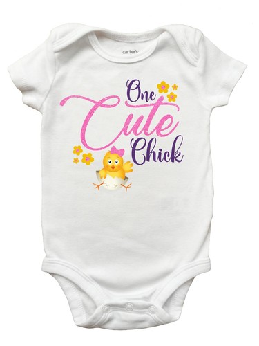One Cute Chick Easter Shirt, Easter Shirt for Girls, Cute Chick Easter Shirt - Picture 6 of 14