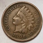1906 Indian Head Cent Penny FULL LIBERTY VF / XF FREE SHIPPING