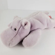 Ty The Beanie Buddies Collection Happy Hippo Lavender Purple Soft Toy Plush 2000