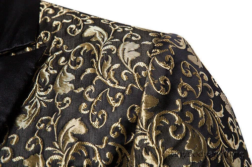 Herren Jacquard Smoking Anzug Sakko Abendessen Party Abschlussball Hochzeit Blazer Jacken Mantel - Bild 17 von 28