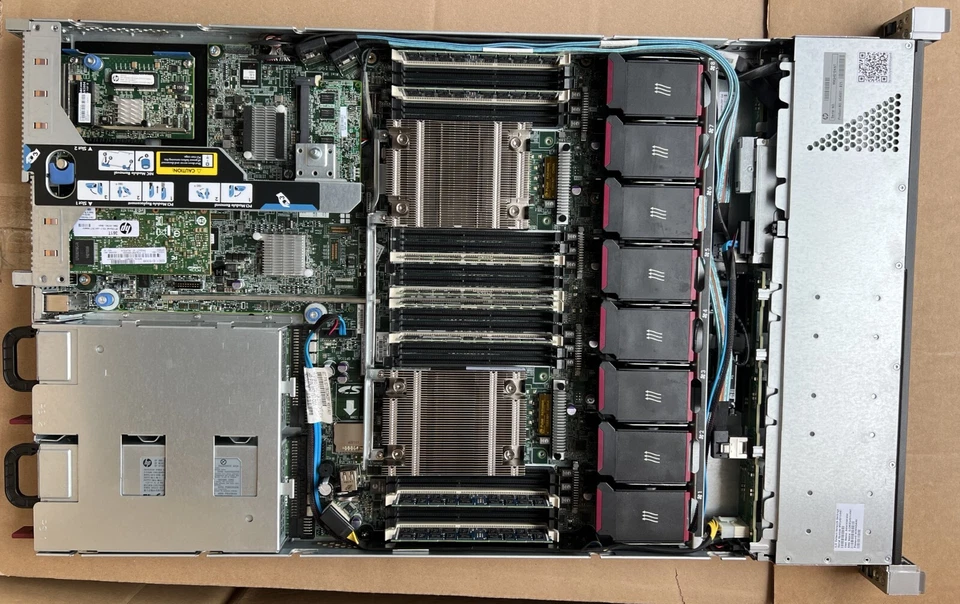 HP DL360p G8 654081-B21, 2xE5-2660V2 CPU, 8x16GB PC3-14900R RAM, 2x750W DC PSU. - Image 4 of 4