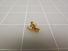 Gold Tone Downhill SKIER Man On Ski's Skiing Pin