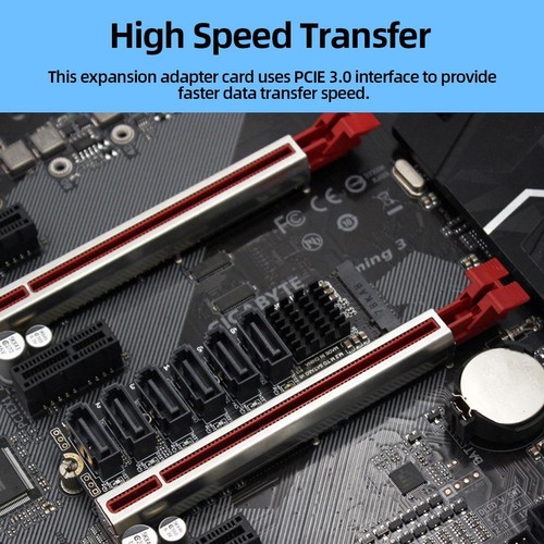 Tarjeta adaptadora M.2 NVMe PCI-E a 6 puertos SATA 3.0 ASM1166 6Gbps expansión PC - Imagen 3 de 23