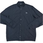 Travis Mathew Large Coyote Cool Black Long Sleeve Golf Button Up Shacket