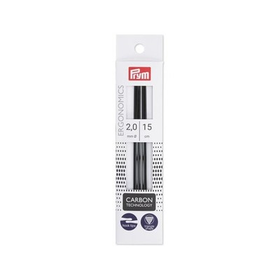 prym ergonomics Strumpfstricknadel Carbon 15 cm Länge in verschiedenen Stärken