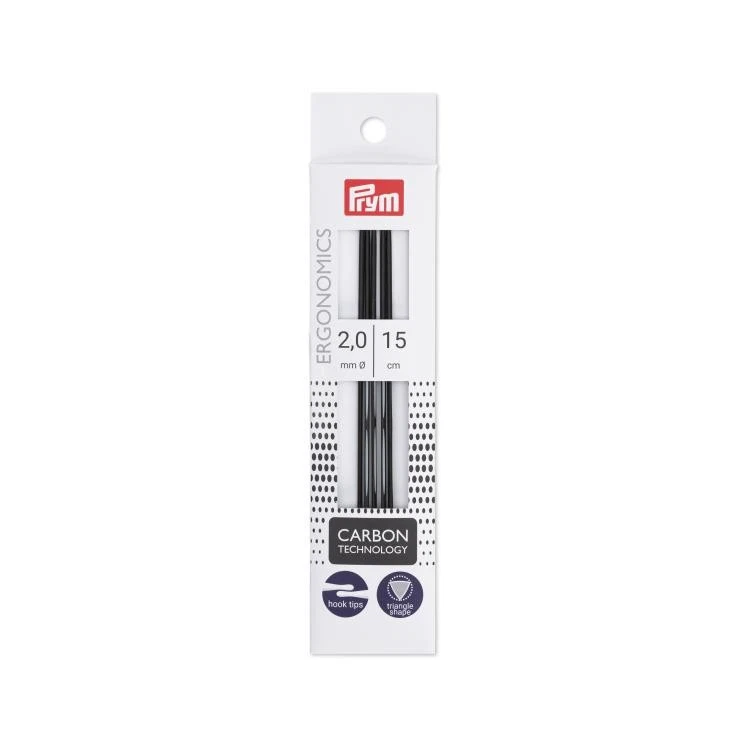 PRYM CONSUMER EUROPE GMBH prym ergonomics Strumpfstricknadel Carbon 15 cm Länge in verschiedenen Stärken