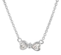 Trendor Schmuck Damen-Kette 925 Silber Rhodiniert Zirkonia Collier 28343