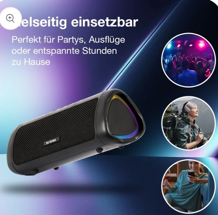 BE-TUNES TRAGBARER BLUETOOTH LAUTSPRECHER BT-S1 - Bild 4 von 4