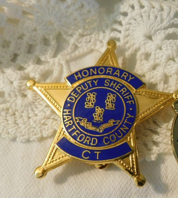 Honorary Deputy Sheriff Badge Pin Hartford Connecticut CT