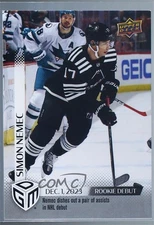 2023-24 Upper Deck Game Dated Moments Debut /1199 Simon Nemec #28 Rookie RC