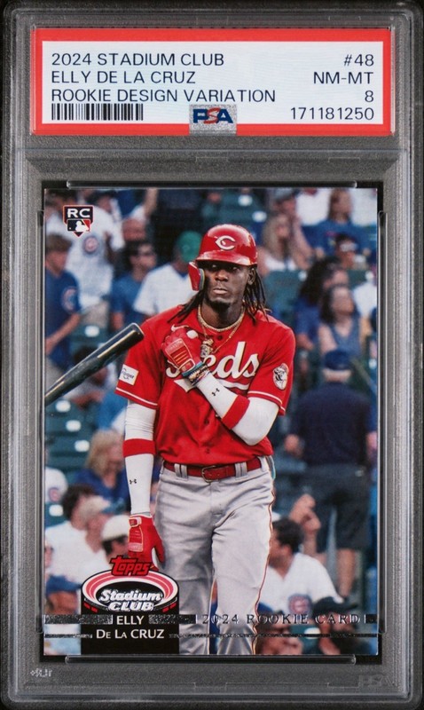 2024 Topps Stadium Club Elly De La Cruz Rookie Design Variations RC #48 PSA 8