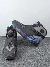 Air Jordan Retro 8 Aqua Men's Size 8 Blue Black Purple Sneakers Shoes *AS IS*