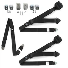 Chevy II 1962-1965 Standard 3pt BK Bench Seat Kit w/Brackets 3 Belts  