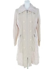 FRANSTYLE Damen Mantel Gr. S Beige Langer Ärmel