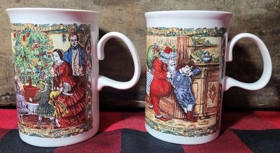 Dunoon Stoneware Christmas Mugs    Christmas Party  Series   Made in Scotland 