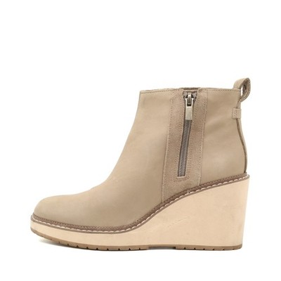 TOMS Damen Stiefel Beige Hochwertiges Knöchelhoch Keilabsatzstiefel EU 36
