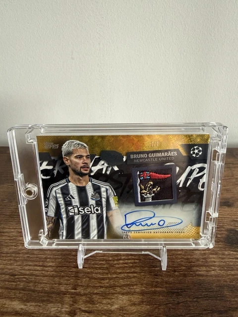 Bruno Guimaraes Auto Player Worn Relic 1/1 Topps UCC Newcastle United 2025/26