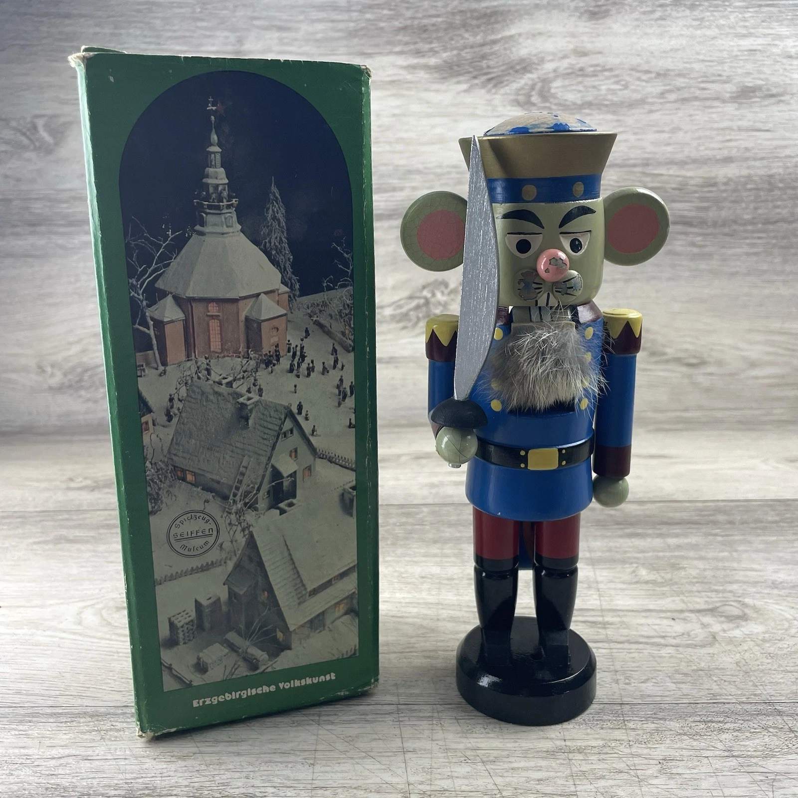 Erzgebirge Stiffen The Mouse King Nutcracker Germany Vintage With Box