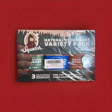 Dr. Squatch Deodorant 3 Pack: Fresh Falls, Pine Tar & Wood Barrel Bourbon Scents