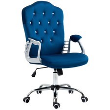 Vinsetto Home Office Chair with Adjustable Height Tilt Function Dark Blue