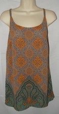 CABI Multicolored Arabesque Sz Small Sleeveless Adjustable Straps Cami Tank Top