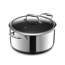Hybrid Nonstick 8-Quart Stockpot with Tempered Glass Lid, Stay-Cool Handles, ...
