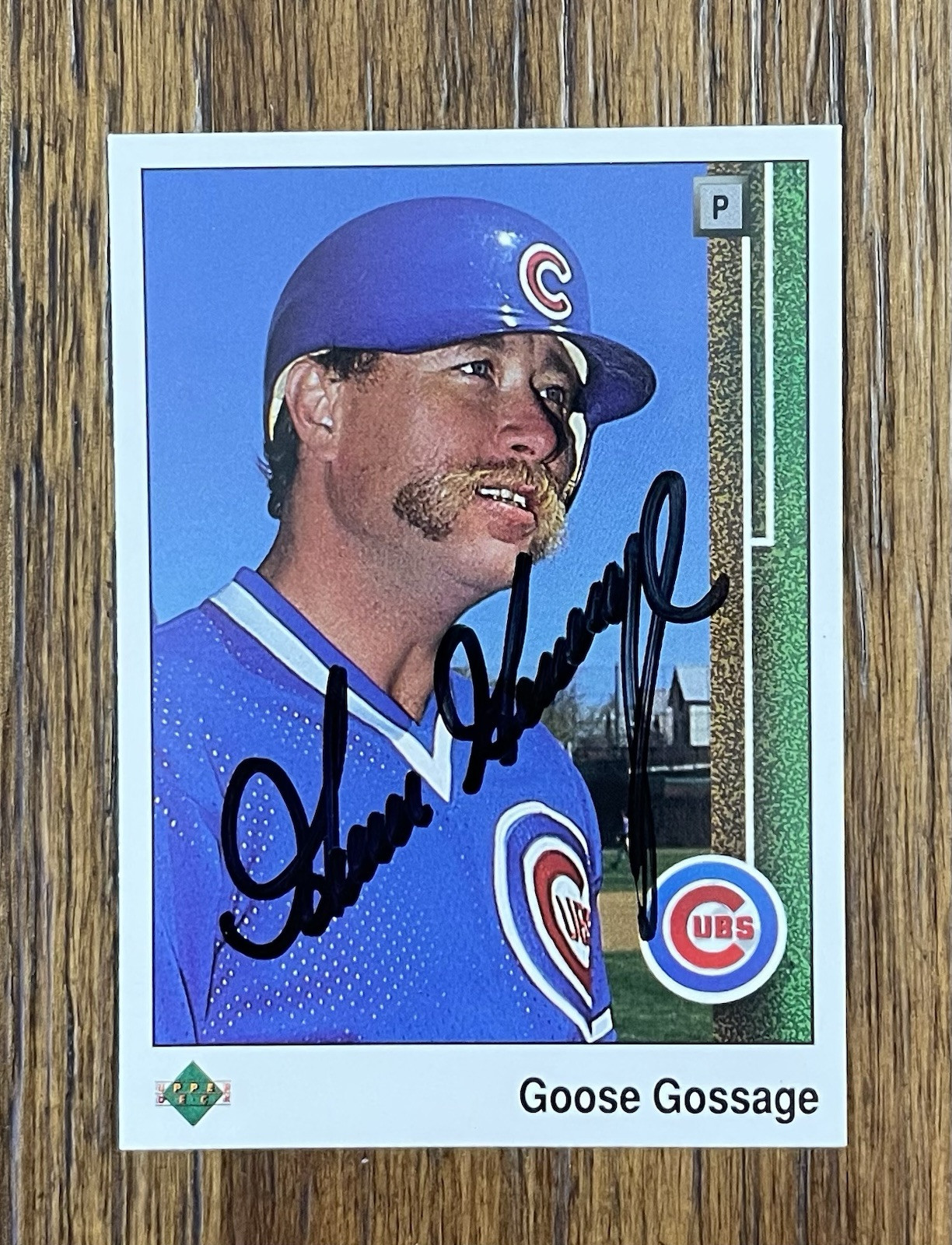 Rich GOOSE GOSSAGE 1989 Upper Deck Card #452 Autograph Signed Cubs HOF  NM/MINT