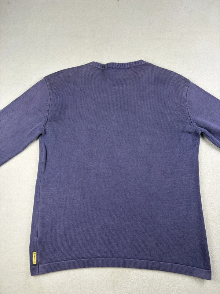 Винтажный Armani джинсы свитер мужской размер XL синий хлопок трикотажа легкий Италия  - Изображение 4 из 4