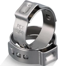 130 Pack 3/4 Inch Pex Clamps,304 Stainless Steel Pex Cinch Clamps Stepless Pe...