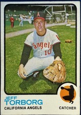 1973 TOPPS #154 JEFF TORBORG (CALIFORNIA ANGELS) BASEBALL CARD