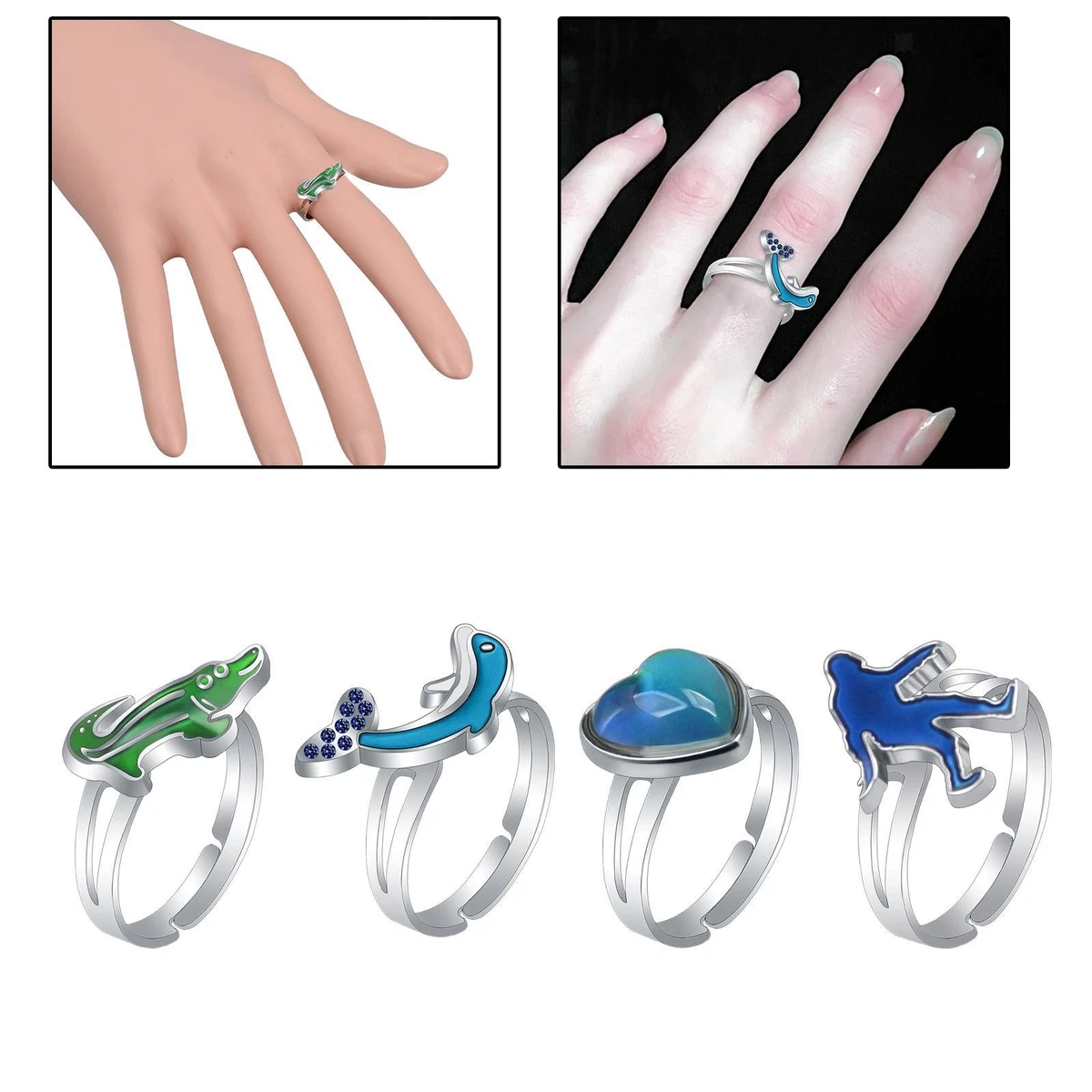 Anello Umorale In Acciaio Che Cambia Colore, Moda Unisex, Nuovo - Foto 2