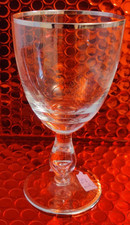 Vintage Encore Wine Glass Silver City Air Bubble Stem 5" NEW! Platinum Trim