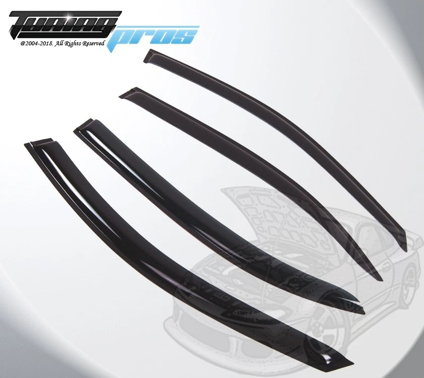 Juego de 4 viseras protectoras de lluvia para ventana de humo para Mercedes-Benz S430 S500 2000-2006 Foto 2 de 3