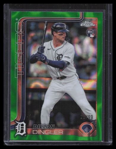 2025 Topps Chrome #274 Dillon Dingler Green Lava Refractors #/99