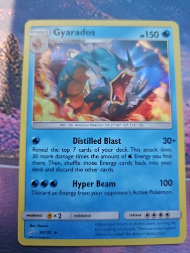 Gyarados 30/181 Holo Rare Sun & Moon Team Up Pokémon TCG NM Never Played