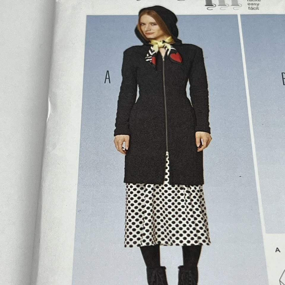 Burda Vintage Sewing Pattern 6847 Womens Coat Jacket Size 8-18 Uncut Y2K Fashion - Image 2 of 4