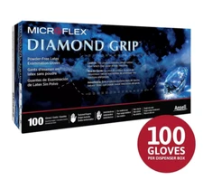 MICROFLEX DIAMOND GRIP POWDER FREE LATEX EXAM GLOVES 100 box XL MF-300-XL Ansell