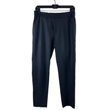 Nili Lotan Chelsea Virgin Wool Slit Straight Leg Cropped Pull On Pants Size 4