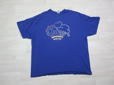 Vintage Ben and Jerrys T Shirt (2XL) Ice Cream Factory Tour Waterbury, Vermont