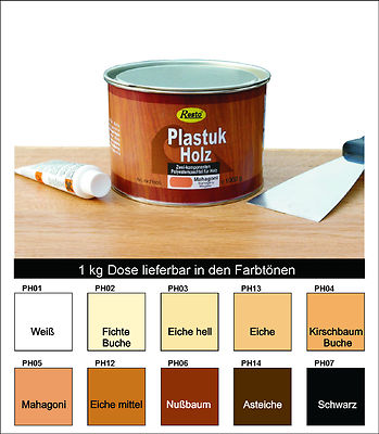 RESTO  2 K Holzspachtelmasse 1 KG mit Härter für innen + außen-- EIN KILOGRAMM