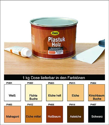 RESTO 2 K Holzspachtelmasse 1 KG mit Härter für innen + außen-- EIN KILOGRAMM